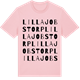 Pink Cotton t-shirt med Lilla Jobstorp ordlek t-shirt