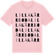 Pink Cotton t-shirt med Lilla Kärrboda ordlek t-shirt