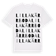White t-shirt med Lilla Kärrboda ordlek t-shirt
