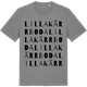 Mid Heather Gray t-shirt med Lilla Kärrboda ordlek t-shirt