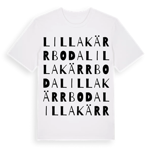 Lilla Kärrboda ordlek t-shirt – ekologisk bomull t-shirt från Pinshirt