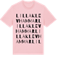 Pink Cotton t-shirt med Lilla Klevhammar ordlek t-shirt