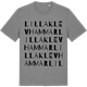 Mid Heather Gray t-shirt med Lilla Klevhammar ordlek t-shirt
