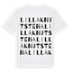 White t-shirt med Lilla Knutstena ordlek t-shirt