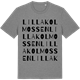 Mid Heather Gray t-shirt med Lilla Kolmossen ordlek t-shirt
