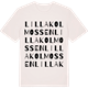 Vintage White t-shirt med Lilla Kolmossen ordlek t-shirt