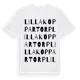 White t-shirt med Lilla Koppartorp ordlek t-shirt