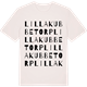 Vintage White t-shirt med Lilla Kubbetorp ordlek t-shirt