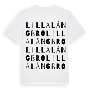 Lilla Långbro ordlek t-shirt – ekologisk bomull t-shirt från Pinshirt