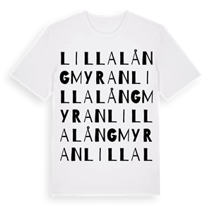 Lilla Långmyran ordlek t-shirt – ekologisk bomull t-shirt från Pinshirt