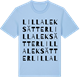 Blue Soul t-shirt med Lilla Leksätter ordlek t-shirt