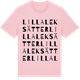 Pink Cotton t-shirt med Lilla Leksätter ordlek t-shirt
