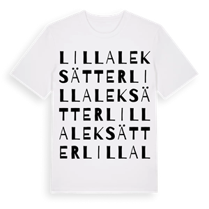 Lilla Leksätter ordlek t-shirt – ekologisk bomull t-shirt från Pinshirt