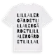 White t-shirt med Lilla Lergärdet ordlek t-shirt