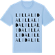 Blue Soul t-shirt med Lilla Lida ordlek t-shirt