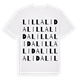 White t-shirt med Lilla Lida ordlek t-shirt