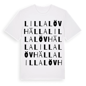 Lilla Lövhälla ordlek t-shirt – ekologisk bomull t-shirt från Pinshirt