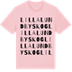 Pink Cotton t-shirt med Lilla Lundbyskog ordlek t-shirt