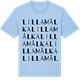 Blue Soul t-shirt med Lilla Målka ordlek t-shirt