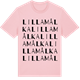 Pink Cotton t-shirt med Lilla Målka ordlek t-shirt