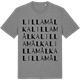 Mid Heather Gray t-shirt med Lilla Målka ordlek t-shirt