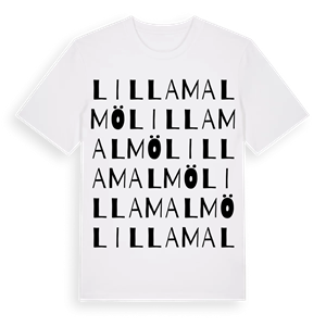 Lilla Malmö ordlek t-shirt – ekologisk bomull t-shirt från Pinshirt