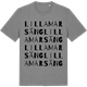Mid Heather Gray t-shirt med Lilla Marsäng ordlek t-shirt