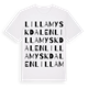 White t-shirt med Lilla Myskdalen ordlek t-shirt