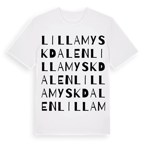 Lilla Myskdalen ordlek t-shirt – ekologisk bomull t-shirt från Pinshirt