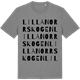 Mid Heather Gray t-shirt med Lilla Norrskogen ordlek t-shirt