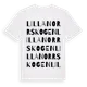 White t-shirt med Lilla Norrskogen ordlek t-shirt