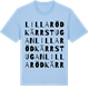 Blue Soul t-shirt med Lilla Rödkärrstugan ordlek t-shirt