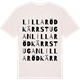 Vintage White t-shirt med Lilla Rödkärrstugan ordlek t-shirt