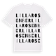 White t-shirt med Lilla Rosenber ordlek t-shirt