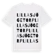 White t-shirt med Lilla Sjögetorp ordlek t-shirt