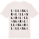 Vintage White t-shirt med Lilla Skara ordlek t-shirt