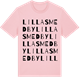 Pink Cotton t-shirt med Lilla Smedby ordlek t-shirt