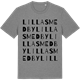 Mid Heather Gray t-shirt med Lilla Smedby ordlek t-shirt