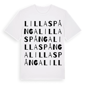 Lilla Spånga ordlek t-shirt – ekologisk bomull t-shirt från Pinshirt