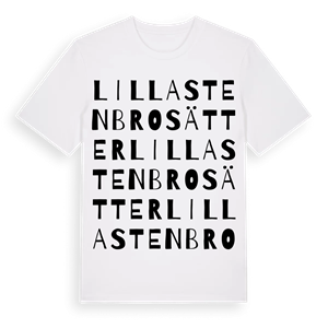 Lilla Stenbrosätter ordlek t-shirt – ekologisk bomull t-shirt från Pinshirt
