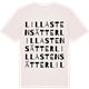 Vintage White t-shirt med Lilla Stensätter ordlek t-shirt