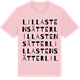 Pink Cotton t-shirt med Lilla Stensätter ordlek t-shirt