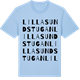 Blue Soul t-shirt med Lilla Sundstugan ordlek t-shirt