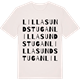 Vintage White t-shirt med Lilla Sundstugan ordlek t-shirt