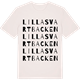 Vintage White t-shirt med Lilla Svartbacken ordlek t-shirt
