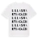 White t-shirt med Lilla Svartbacken ordlek t-shirt