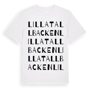 Lilla Tallbacken ordlek t-shirt – ekologisk bomull t-shirt från Pinshirt