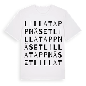Lilla Tappnäset ordlek t-shirt – ekologisk bomull t-shirt från Pinshirt