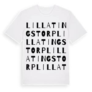 Lilla Tingstorp ordlek t-shirt – ekologisk bomull t-shirt från Pinshirt