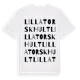 White t-shirt med Lilla Torskhult ordlek t-shirt